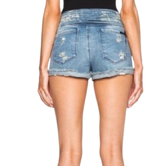 2/$40 RtA Salvador Ripped Jean Shorts in Destroyed Daze - Picture 3 of 16